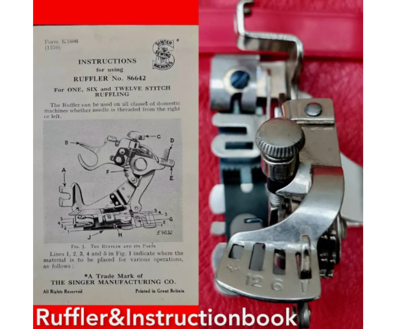 Featherweight 222K Style Sewing Machine – Compact & Versatile with Attachments